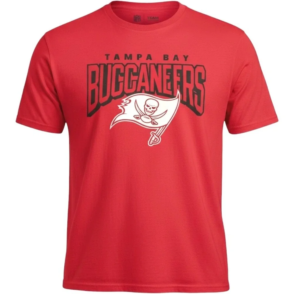 NFL Tampa Bay Buccaneers T-Shirt Mens 3XL Red Cotton Graphic Tee Fan Gear Sporty